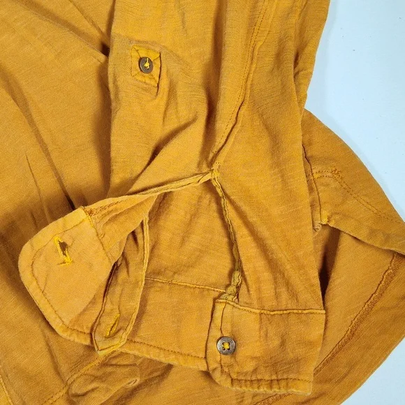 Anthropologie Maeve Leanne button down yellow shirt S - Picture 9 of 13
